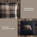 Alton - Down Alternative Comforter Set - Brown / Black