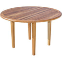 48" Rounded Solid Wood Outdoor Dining Table - Natural