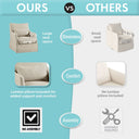 London - Skirted Swivel Chair - Tan Multi - Martha Stewart - Swivel Chairs - Elite Enclave Home