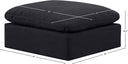 Indulge - Linen Ottoman - Meridian Furniture - Upholstered Ottomans - Elite Enclave Home
