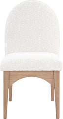 Waldorf - Boucle Dining Side Chair With Natural Legs - Meridian Furniture - Side Chairs - Elite Enclave Home
