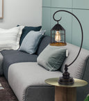 Metal Table Lamp With Bronze Cage Shade - Bronze - HomeRoots - Table Lamps - Elite Enclave Home