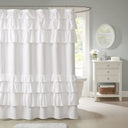 Grace - Ruffled Shower Curtain - White - Madison Park - Shower Curtains - Elite Enclave Home