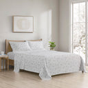Cozy Cotton Flannel - Printed Sheet Set - Gray Skiers