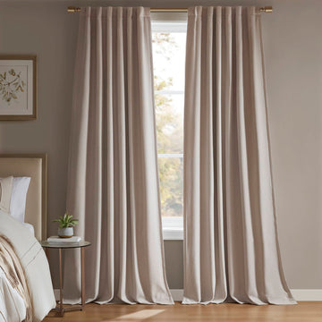 Karien - 2 Piece 52x108" Sound Blocking/Total Blackout Curtain Panel Pair - Linen