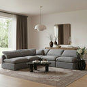 Indulge - Velvet 5 Piece Modular Corner Armless Sectional - Meridian Furniture - Stationary Sectionals - Elite Enclave Home