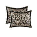 Odette - 8 Piece Queen Comforter Set - Black