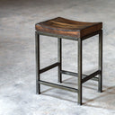Beck - Wood Counter Stool - Dark Brown & Black