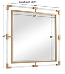 Balkan - Square Mirror - Golden