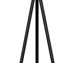 Floor Lamp With Cream Drum Shade - Matte Black - HomeRoots - Floor Lamps - Elite Enclave Home