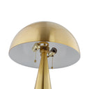 Iron USB Table Lamp With Brass Dome Shade - Brass