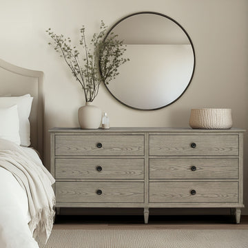 Victoria - 6-Drawer Dresser (70") - Reclaimed Gray