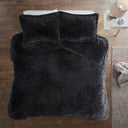 Malea - Shaggy Duvet Cover Set - Black