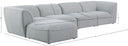 Miramar - 5 Piece Modular Sectional - Meridian Furniture - Stationary Sectionals - Elite Enclave Home