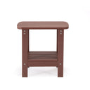 Plastic Outdoor Side Table - Brick Red