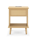 Teagan - Accent Side Table With Drawer Storage & Lower Open Shelf - Natural - 510 Design - End Tables - Elite Enclave Home