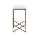 Marino - Backless Upholstered Counter Stool - Ivory