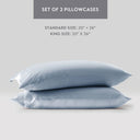 Satin - King Luxury Pillowcases (Set of 2) - Blue