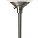 Tailored Metal Torchiere With Bright Illumination - Satin Steel - HomeRoots - Floor Lamps - Elite Enclave Home