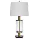 31" Metal Table Lamp With Empire Shade - Clear White - HomeRoots - Table Lamps - Elite Enclave Home