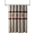 Donovan - Embroidered Shower Curtain - Red - Madison Park - Shower Curtains - Elite Enclave Home