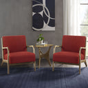 Novak - Mid - Century Modern Accent Armchair (Set of 2) - Spice - INK+IVY - Chair Sets - Elite Enclave Home
