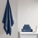 Adrien - 6 Piece Towel Set - Blue - Madison Park Essentials - Towel Sets - Elite Enclave Home