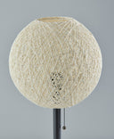 Metal Candlestick Table Lamp With Off - White Globe Shade - Antiqued Bronze - HomeRoots - Table Lamps - Elite Enclave Home