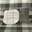Ridge - 6 Piece Full Reversible Herringbone Coverlet Set - Gray