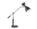 Metal Adjustable Desk Lamp - Brass Cinch Black