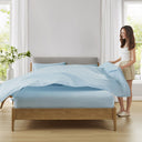 Cotton 144TC - King Solid Sheet Set - Light Blue - 510 Design - Bedding Sets - Elite Enclave Home