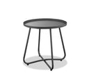 Rounded Aluminum Outdoor Side Table - Gray