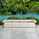 Bolster Back - Armless Outdoor Sofa - White