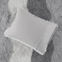 Cassie - Ombre Shaggy Faux Fur Comforter Set - Gray / White