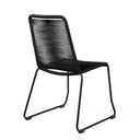 3 Piece Stone Dining Set With Two Chairs - Gray And Black