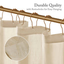 Laurel - Tufted Semi - Sheer Shower Curtain - Ivory - Madison Park - Shower Curtains - Elite Enclave Home