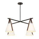 Reins - Accent Straps 4 Light Chandelier - Black