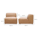 Form - Leather Slipper Chair - Sonoran Tan - Moe's Home Collection - Stationary Chairs - Elite Enclave Home