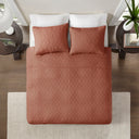 Quebec - 3 Piece King/California King Reversible Quilt Set - Clay Red