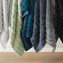 Ruched Fur - Ruched Throw - Teal - Madison Park - Throws - Elite Enclave Home