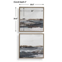 Bring Me In - Framed Landscape Painting (Set of 2) - Blue / Brown / Pink / Purple / White