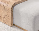 Kenan - Rectangle Ottoman Coffee Table - Creamy Ivory - Classic Home - Coffee Table Ottomans- Elite Enclave Home