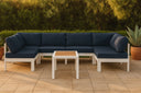 Nizuc - Outdoor Patio 6 Piece Modular Sectional With White Frame - Meridian Furniture - Stationary Sectionals- Elite Enclave Home