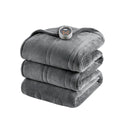 Heated Microlight to Berber - Queen Blanket - Gray