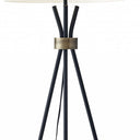 Tripod Floor Lamp With White Empire Shade - Black - HomeRoots - Floor Lamps - Elite Enclave Home