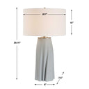 Cover Up - Sculpted Table Lamp - Blue / Silver