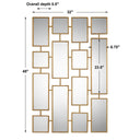 Kennon - Forged Rectangles Mirror - Gold