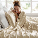 Satin - 6 Piece King Luxury Sheet Set - Champagne