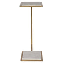 Elevate - Marble Drink Table - White