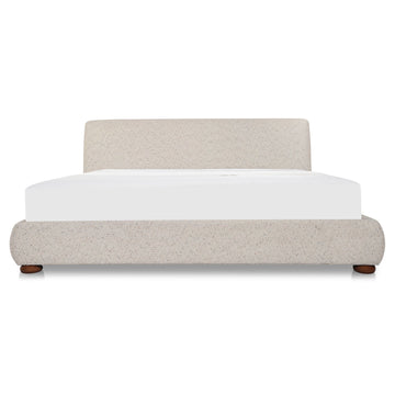 Beau - King Storage Bed - Speckled Light Gray
